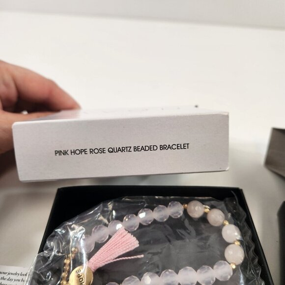 Avon Beaded Bracelet Lot Pink Hope Beaded Chic Garden Floral NEW - Picture 4 of 7